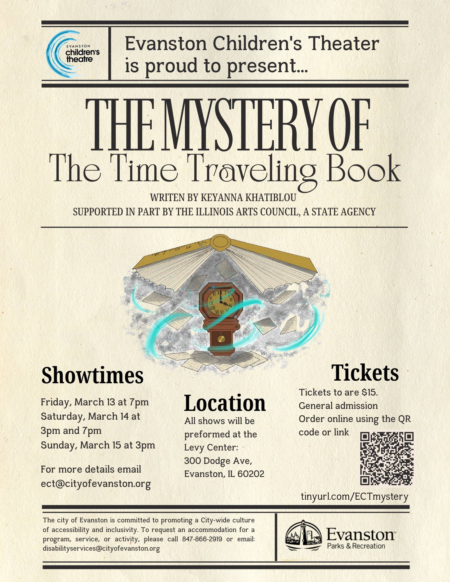 Copy of ECT mystery of the time traveling book Flyer - Copy